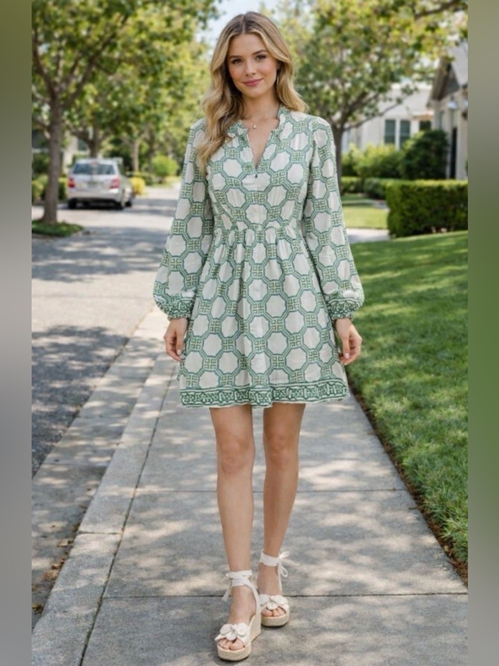 Clara the Label Soft & Flowy Geometric Women's Dress Size M